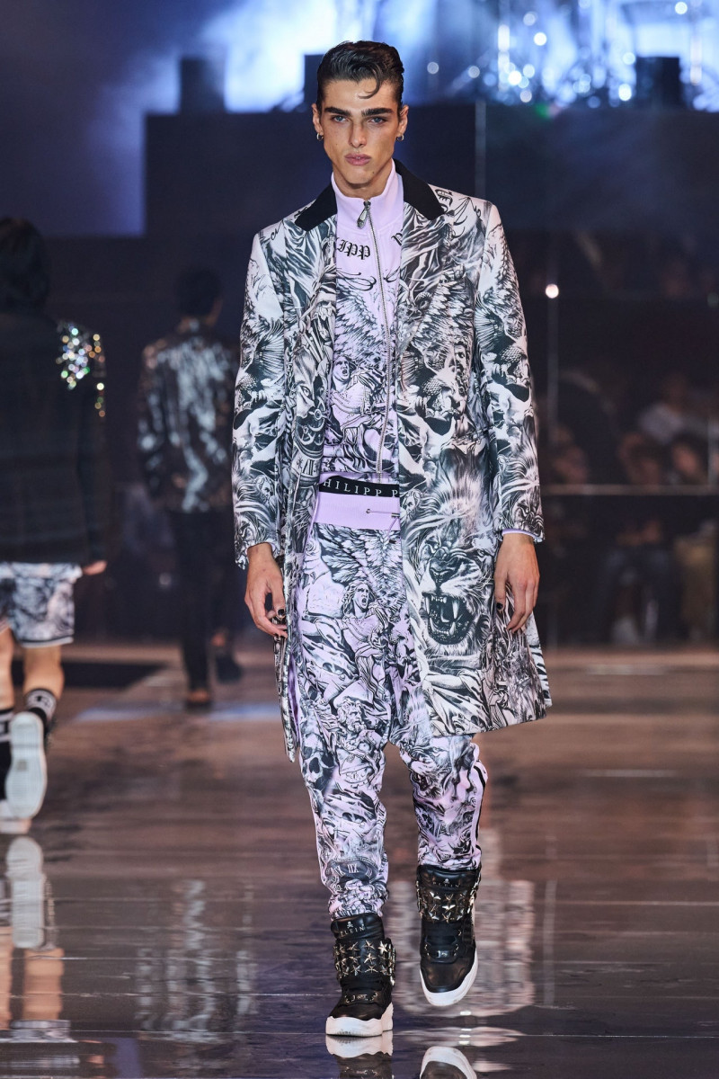 Simone Stravolo featured in  the Philipp Plein fashion show for Spring/Summer 2023