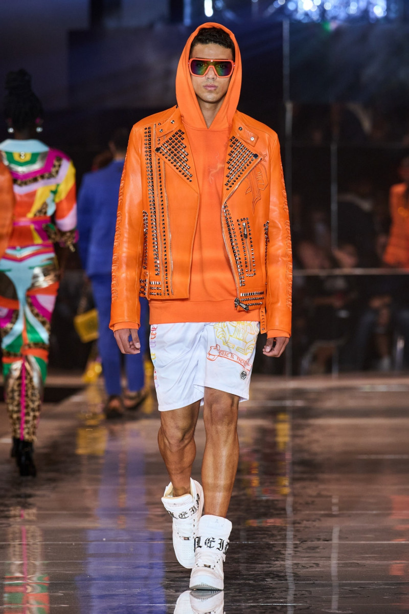 Joao Araujo featured in  the Philipp Plein fashion show for Spring/Summer 2023