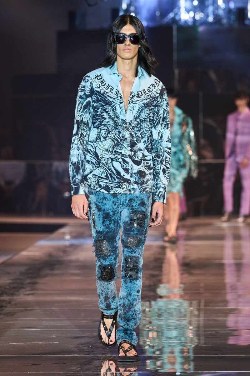 Taino Uppal featured in  the Philipp Plein fashion show for Spring/Summer 2023