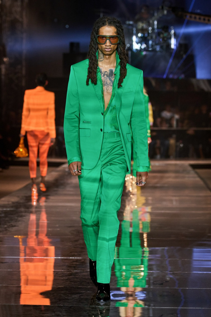 Jalin Johnson featured in  the Philipp Plein fashion show for Spring/Summer 2023