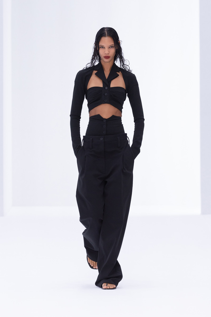 Jordan Daniels featured in  the Philosophy di Lorenzo Serafini fashion show for Spring/Summer 2023