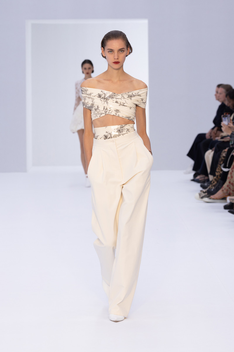 Greta Bultmann featured in  the Philosophy di Lorenzo Serafini fashion show for Spring/Summer 2023