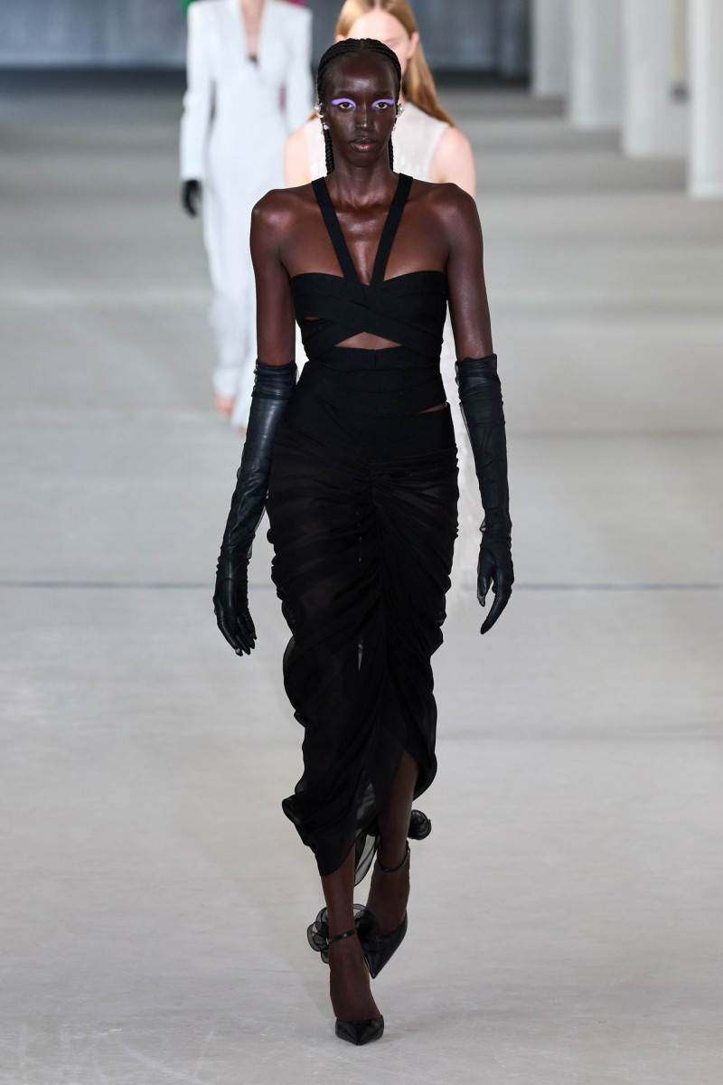 Nyaueth Riam featured in  the Prabal Gurung fashion show for Spring/Summer 2023