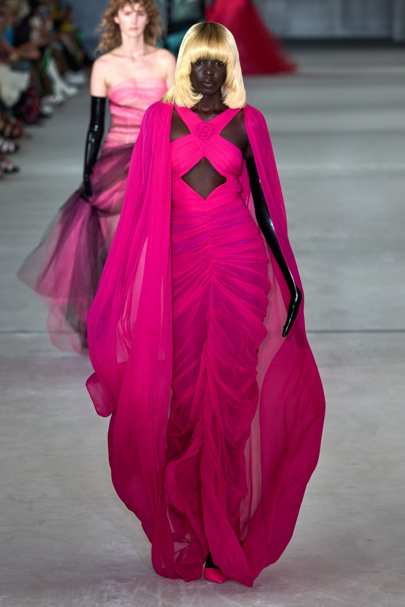 Akuol Deng Atem featured in  the Prabal Gurung fashion show for Spring/Summer 2023