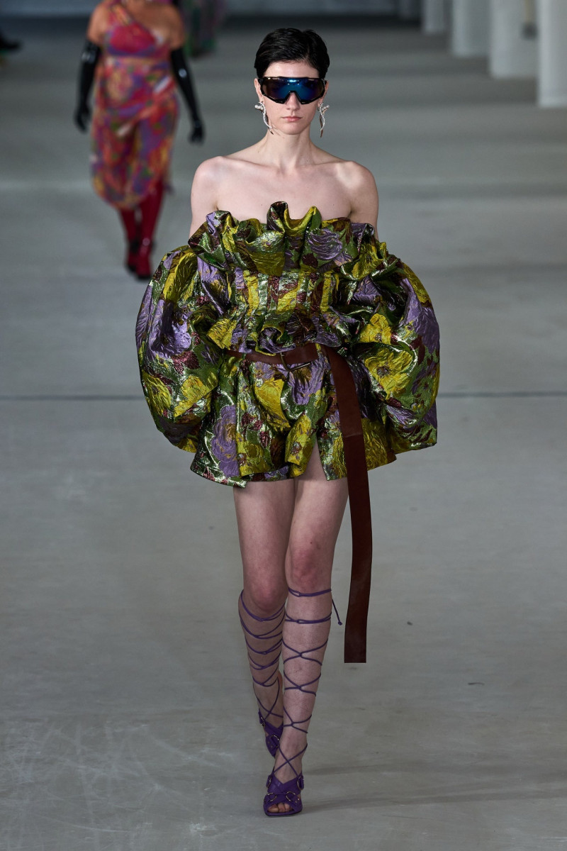 Emily Krause featured in  the Prabal Gurung fashion show for Spring/Summer 2023