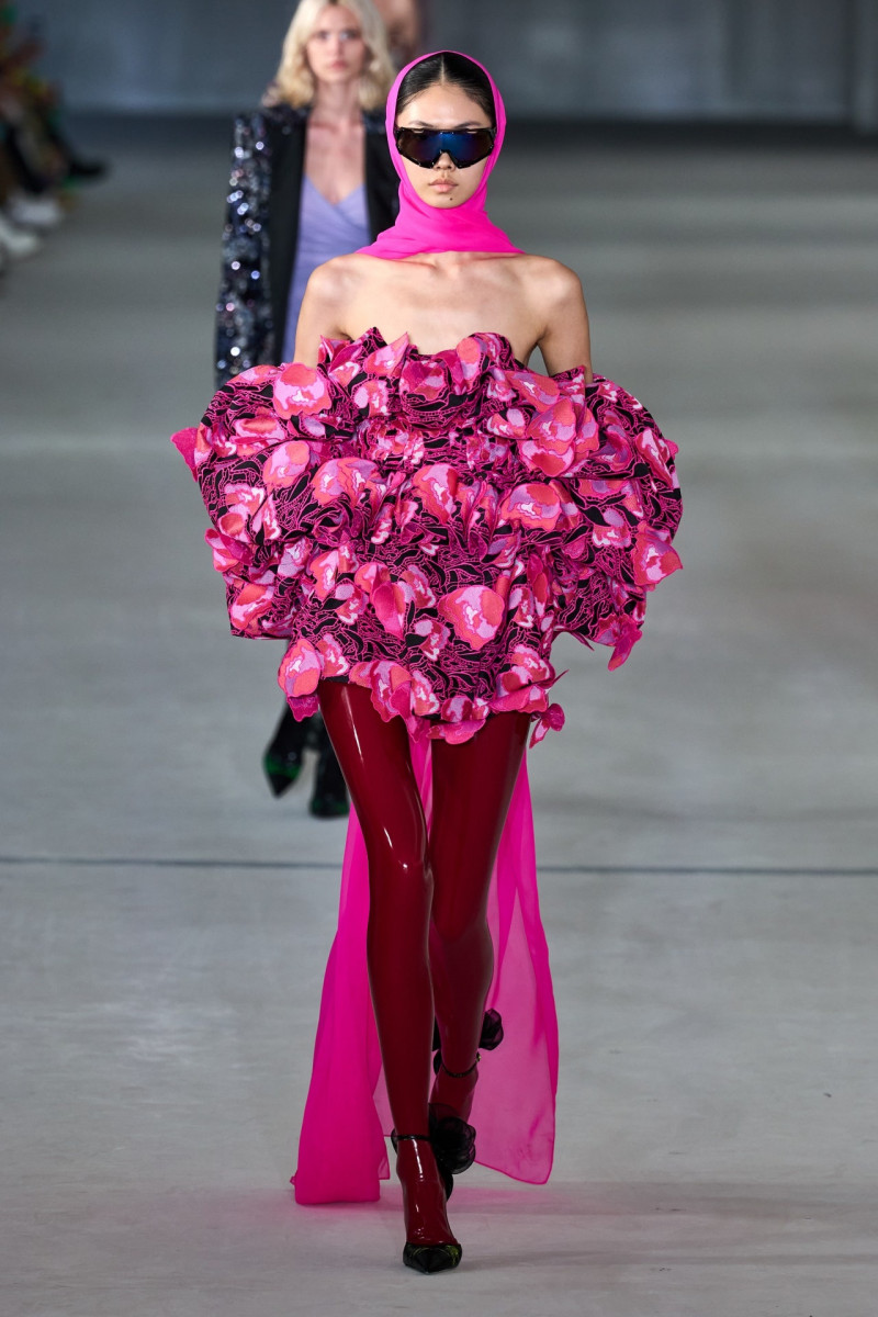 Sijia Kang featured in  the Prabal Gurung fashion show for Spring/Summer 2023