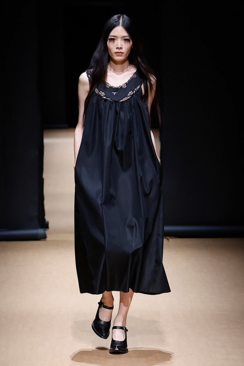Taira Go featured in  the Prada fashion show for Spring/Summer 2023