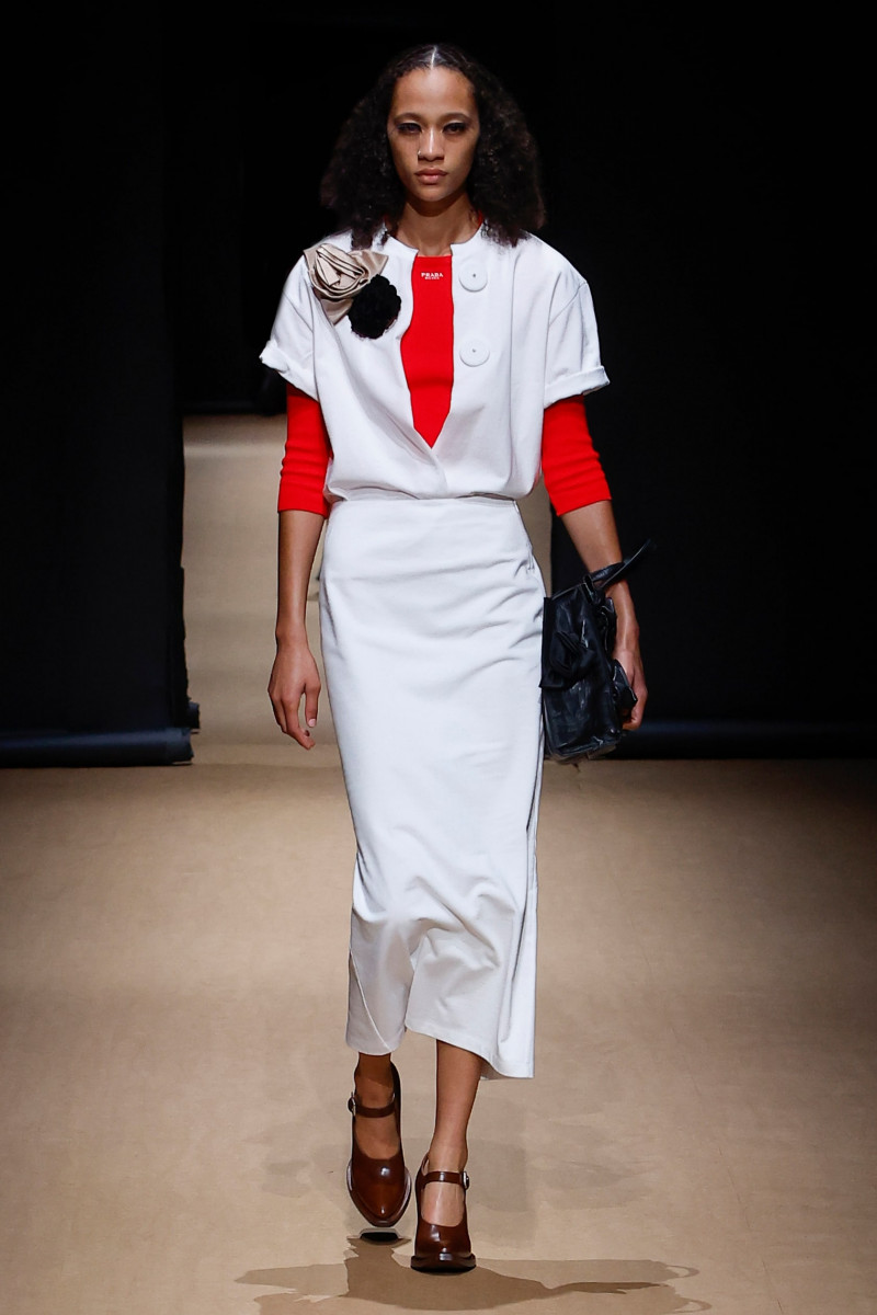 Selena Forrest featured in  the Prada fashion show for Spring/Summer 2023
