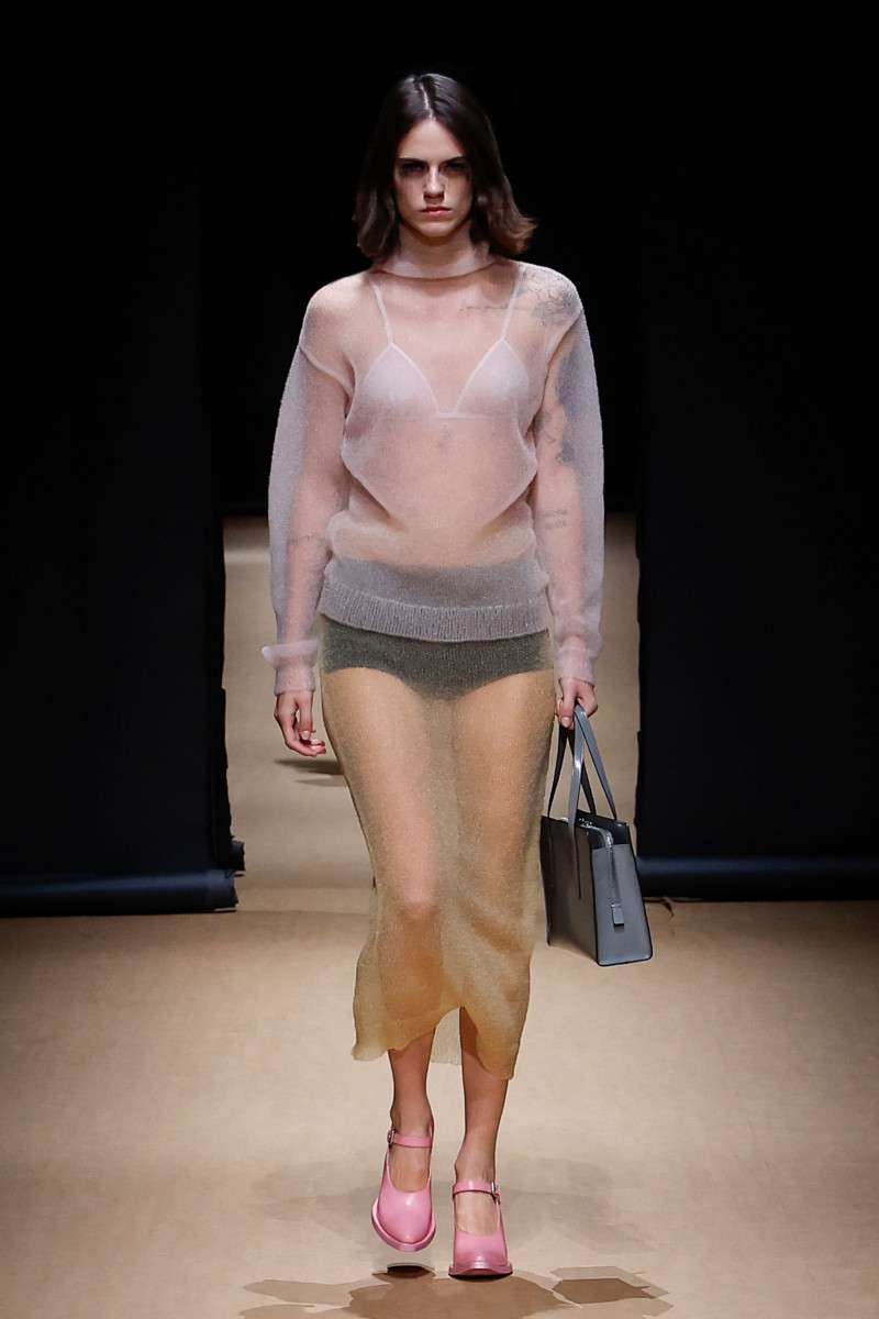 Miriam Sanchez featured in  the Prada fashion show for Spring/Summer 2023