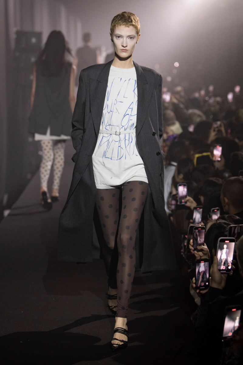 London Scully featured in  the Raf Simons fashion show for Spring/Summer 2023