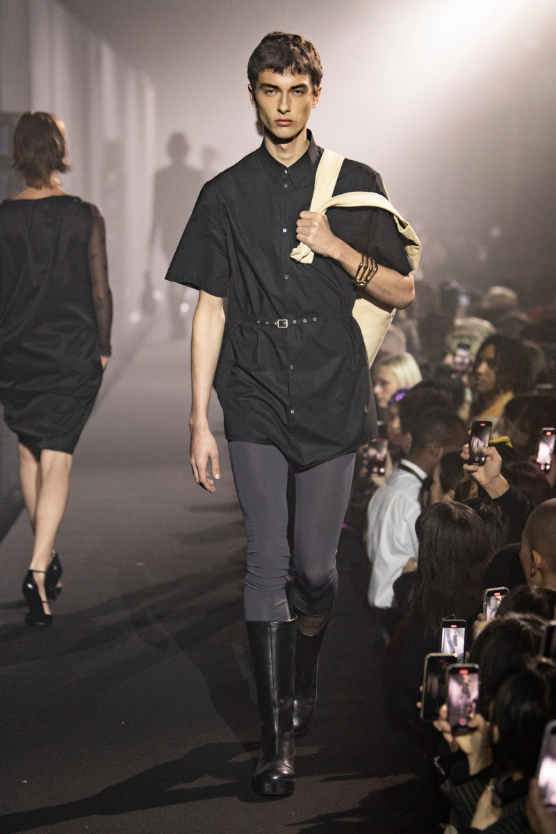 Viktor Krohm featured in  the Raf Simons fashion show for Spring/Summer 2023