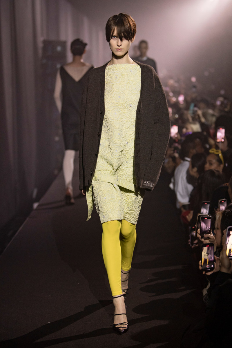 Emily Driver featured in  the Raf Simons fashion show for Spring/Summer 2023