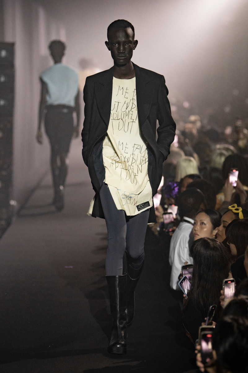 Goy Michael featured in  the Raf Simons fashion show for Spring/Summer 2023