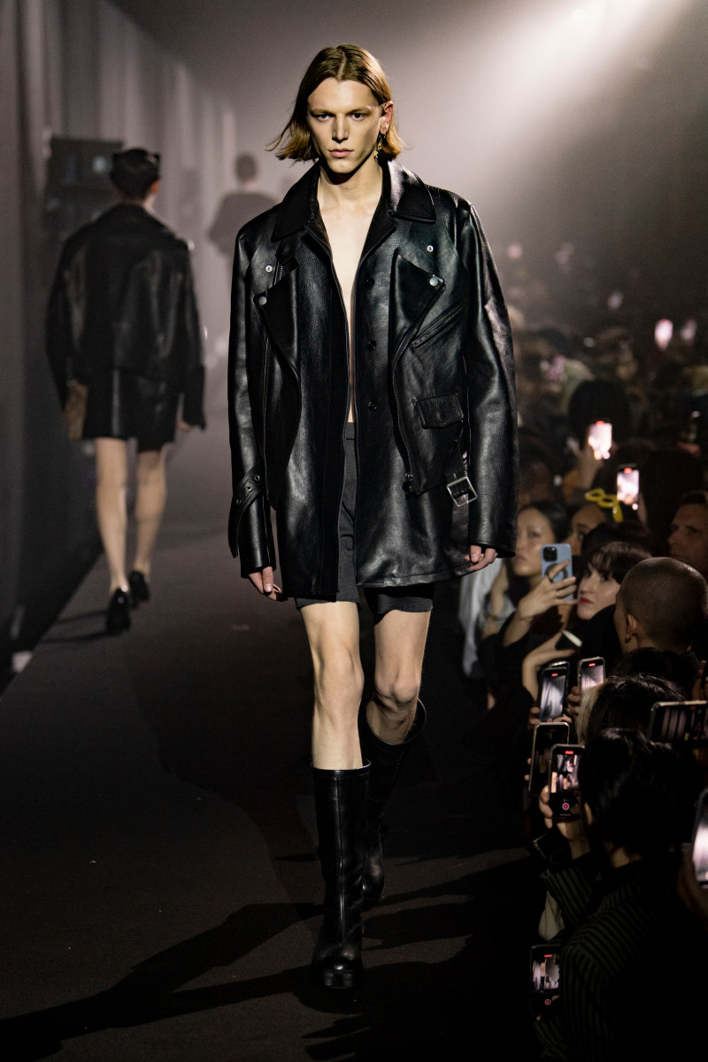 Igor Vojinovic featured in  the Raf Simons fashion show for Spring/Summer 2023