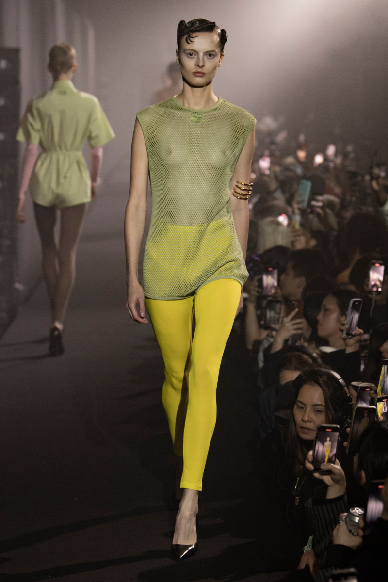 Dominika Pikula featured in  the Raf Simons fashion show for Spring/Summer 2023