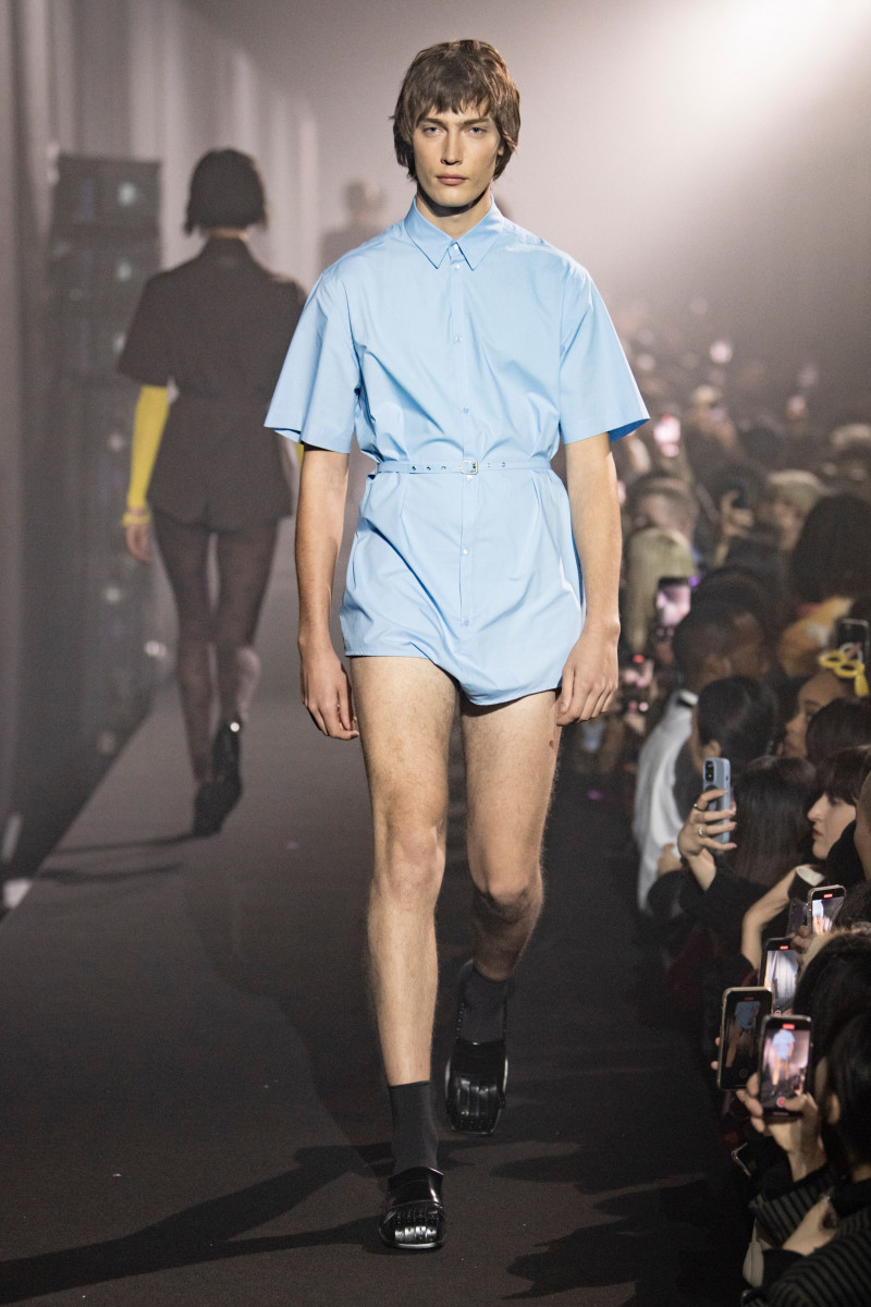 Freek Iven featured in  the Raf Simons fashion show for Spring/Summer 2023