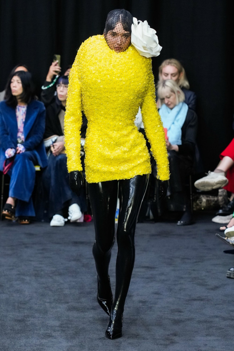 Rachelle Harris featured in  the Richard Quinn fashion show for Spring/Summer 2023