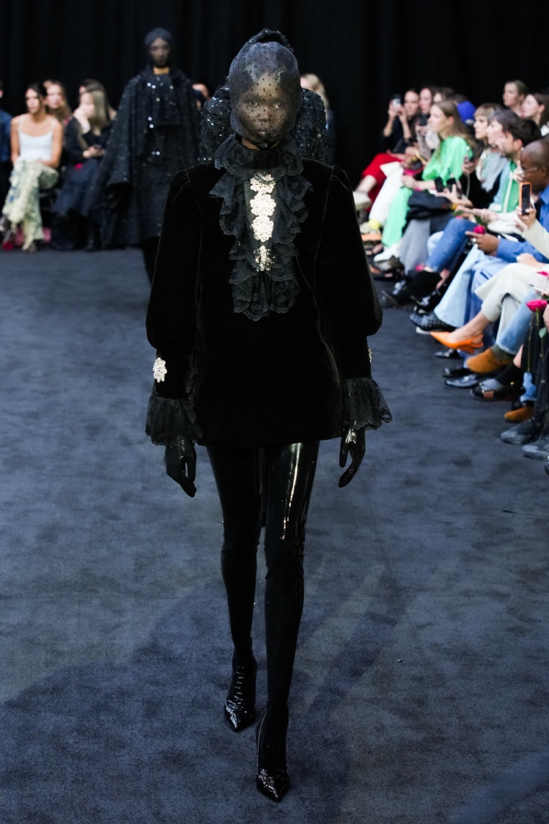 Hakima Athuai featured in  the Richard Quinn fashion show for Spring/Summer 2023