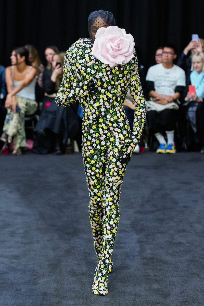 Brit Knight featured in  the Richard Quinn fashion show for Spring/Summer 2023