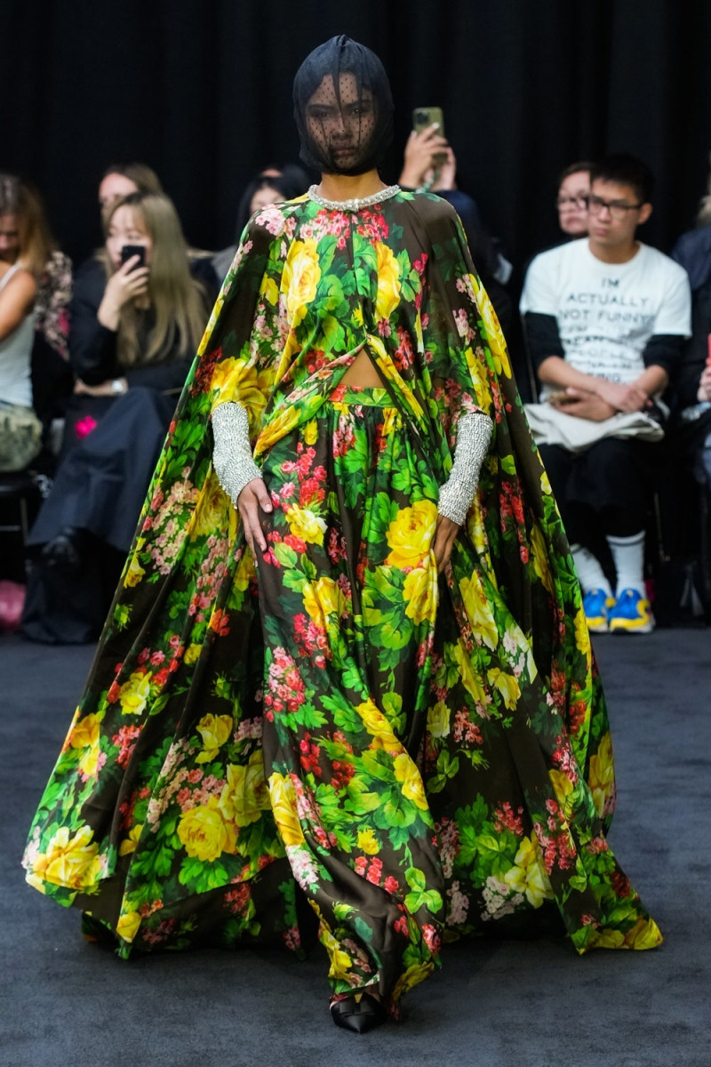 Yessica Moreno featured in  the Richard Quinn fashion show for Spring/Summer 2023