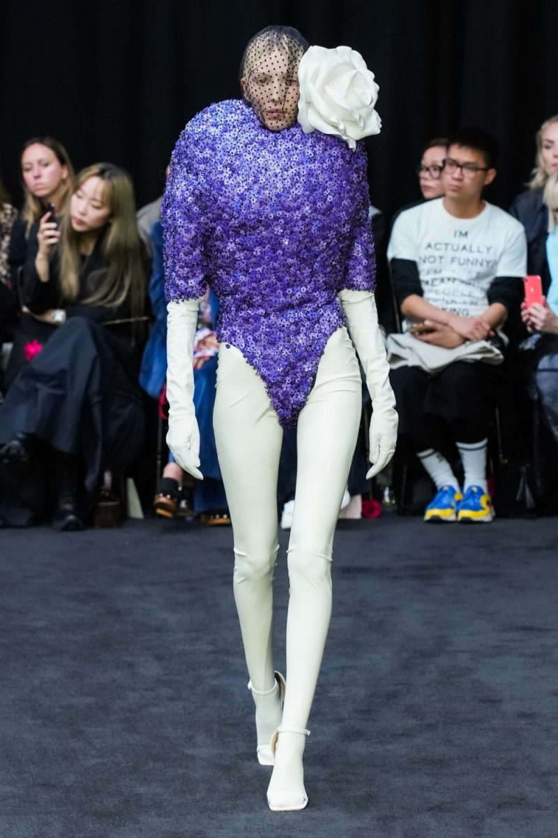 Ella Richards featured in  the Richard Quinn fashion show for Spring/Summer 2023