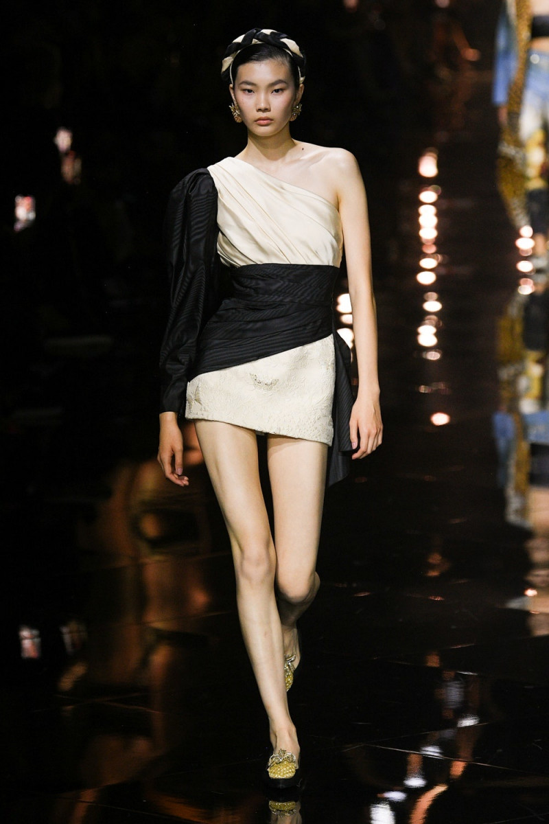 Sherry Shi featured in  the Roberto Cavalli fashion show for Spring/Summer 2023