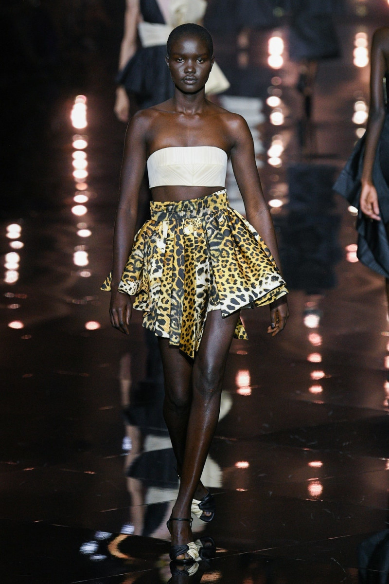 Akon Changkou featured in  the Roberto Cavalli fashion show for Spring/Summer 2023