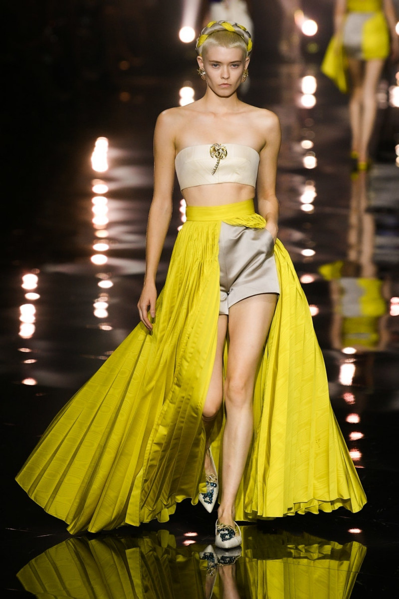 Maike Inga featured in  the Roberto Cavalli fashion show for Spring/Summer 2023