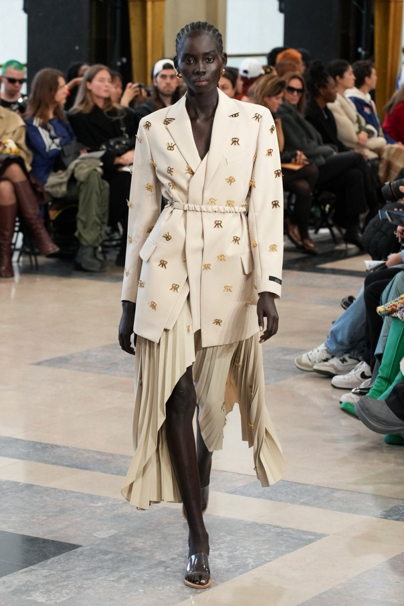 Nyanderi Deng featured in  the Rokh fashion show for Spring/Summer 2023