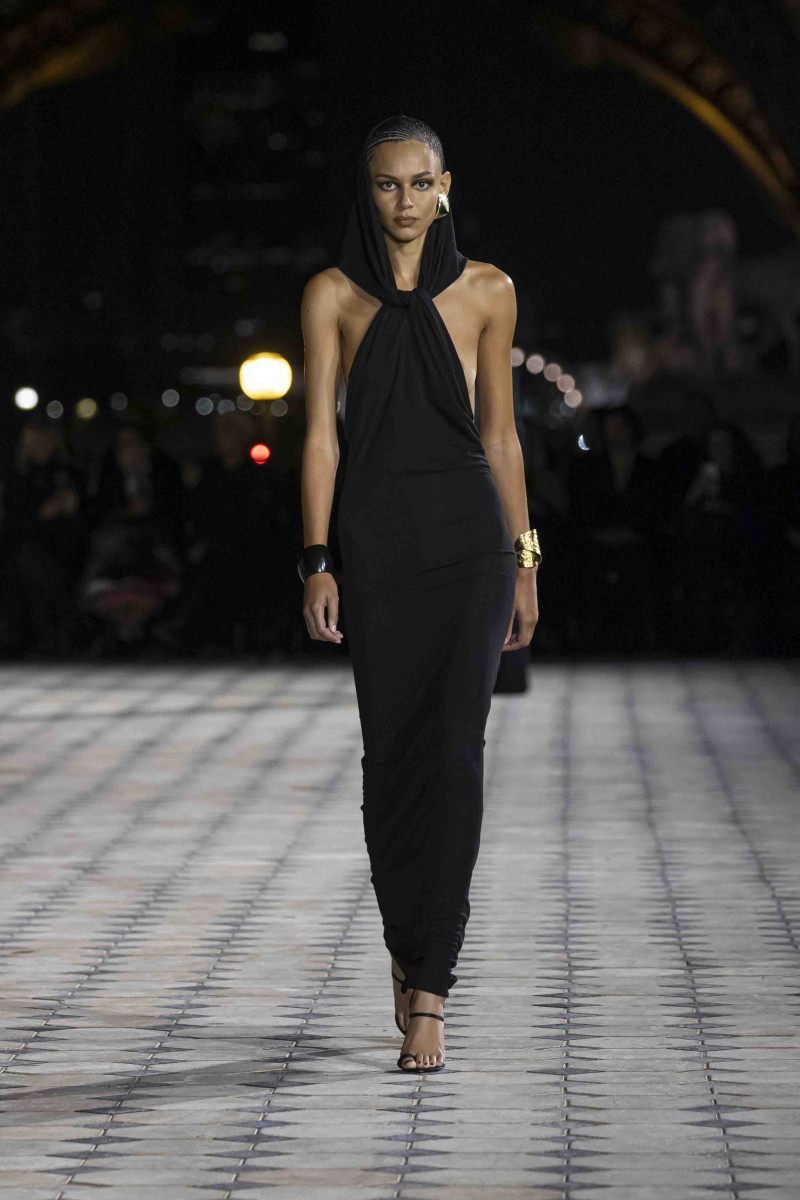 Binx Walton featured in  the Saint Laurent fashion show for Spring/Summer 2023