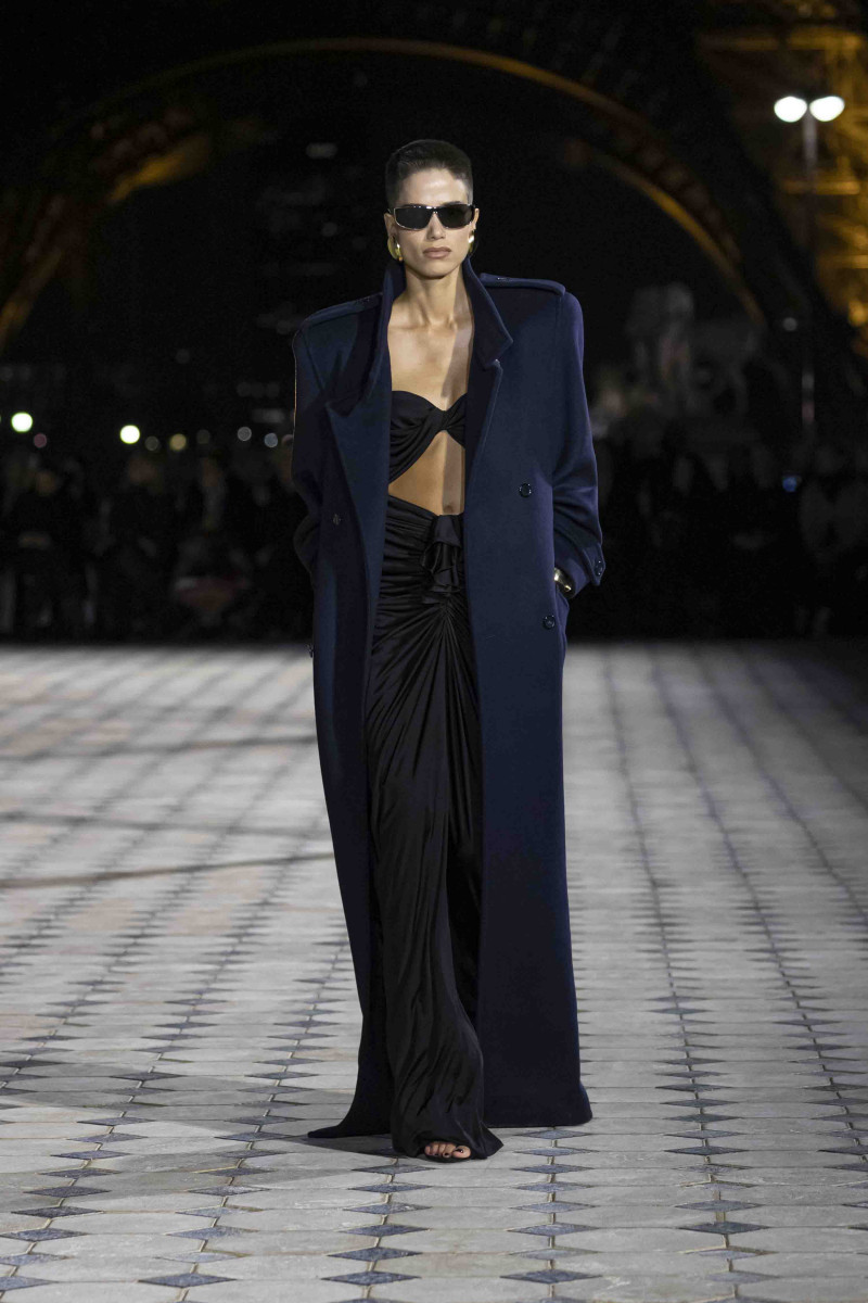 Anna Herrera featured in  the Saint Laurent fashion show for Spring/Summer 2023