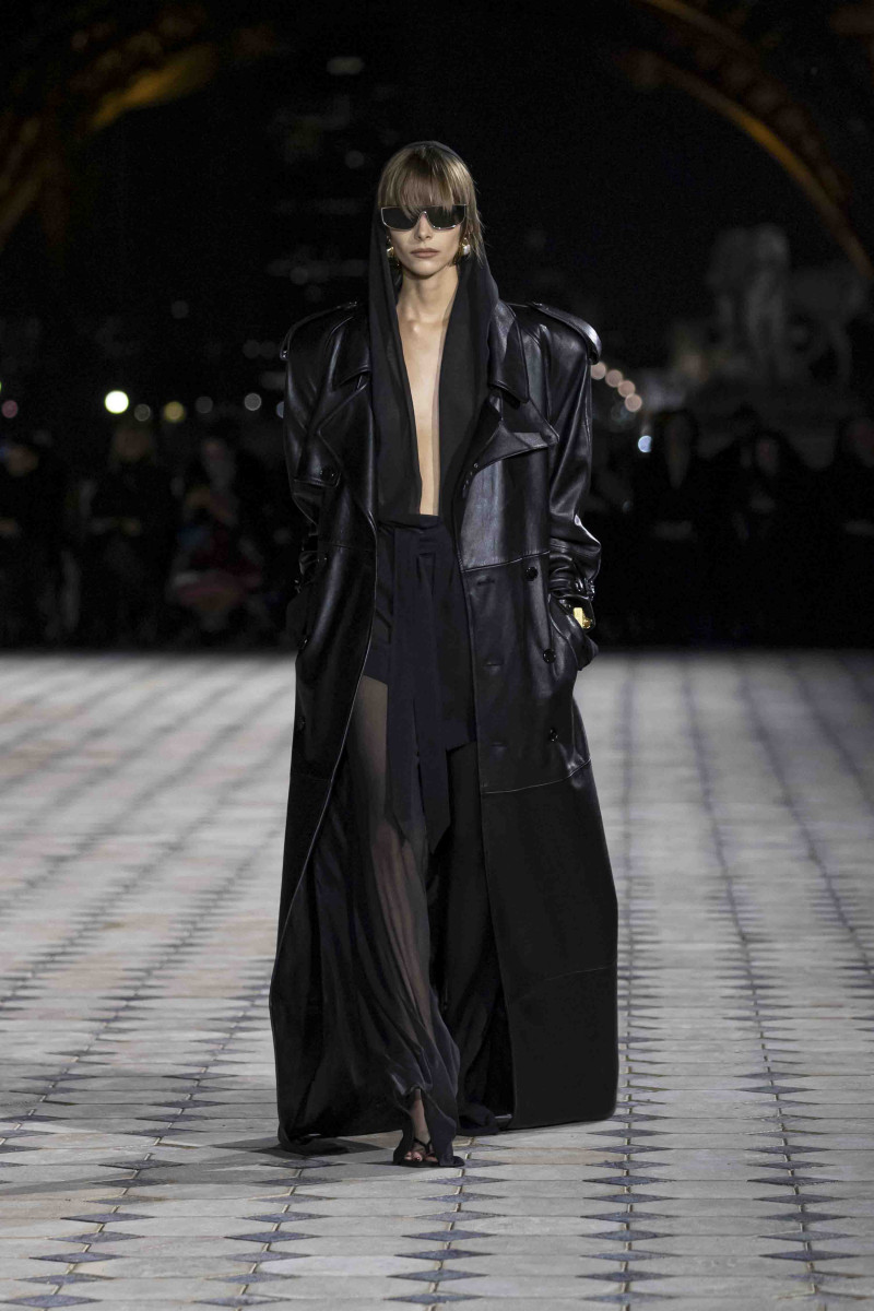 Luna Passos featured in  the Saint Laurent fashion show for Spring/Summer 2023