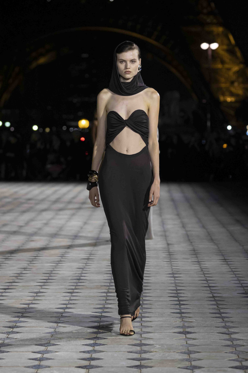 Lottie Aaron featured in  the Saint Laurent fashion show for Spring/Summer 2023