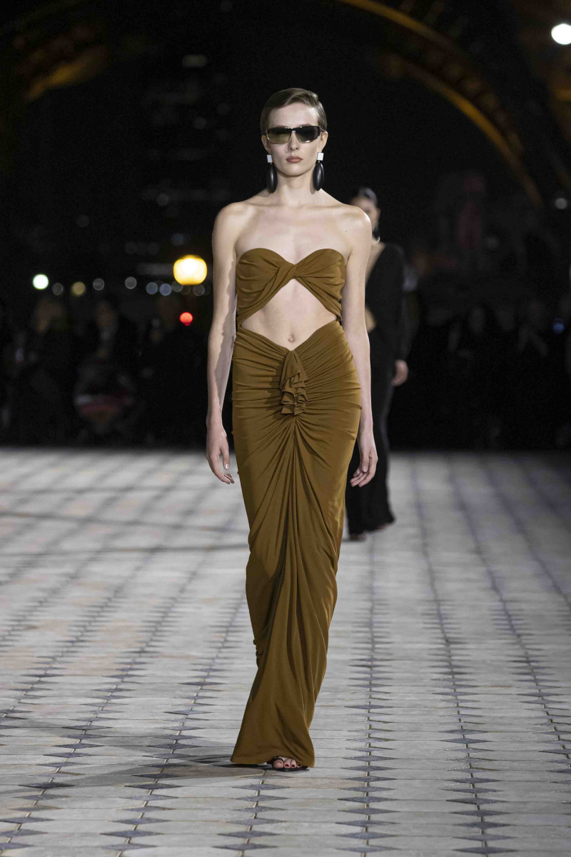 Celeste Fitzpatrick featured in  the Saint Laurent fashion show for Spring/Summer 2023