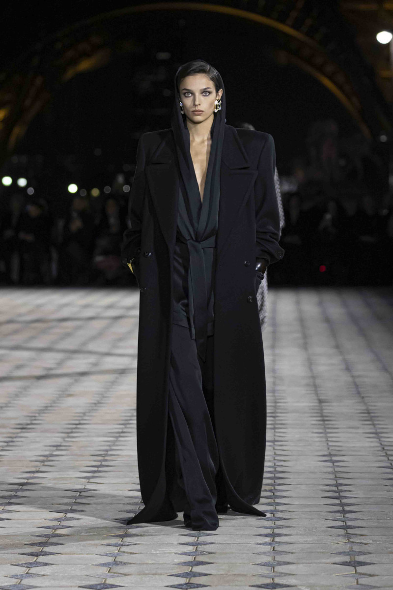 Marilou Hanriot featured in  the Saint Laurent fashion show for Spring/Summer 2023