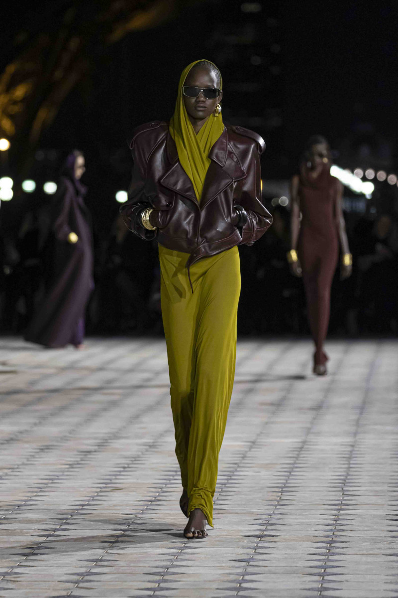 Caren Jepkemei featured in  the Saint Laurent fashion show for Spring/Summer 2023