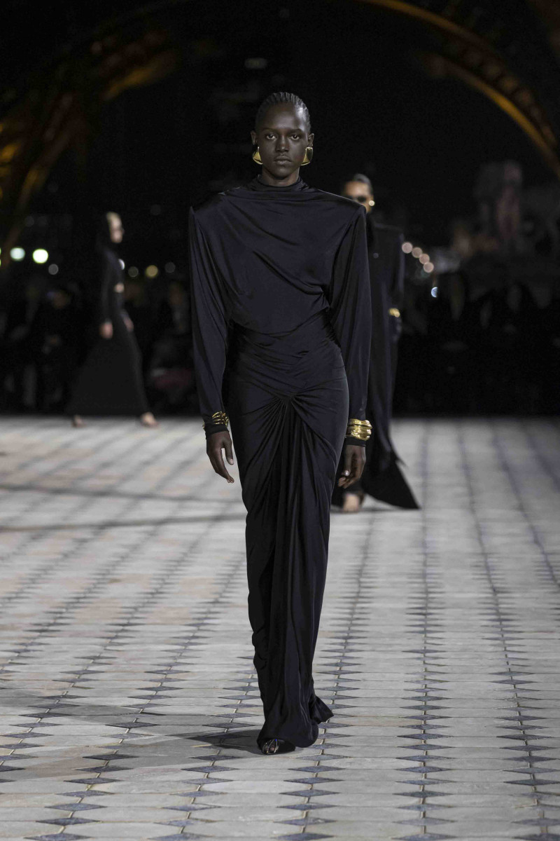 Alaato Jazyper featured in  the Saint Laurent fashion show for Spring/Summer 2023