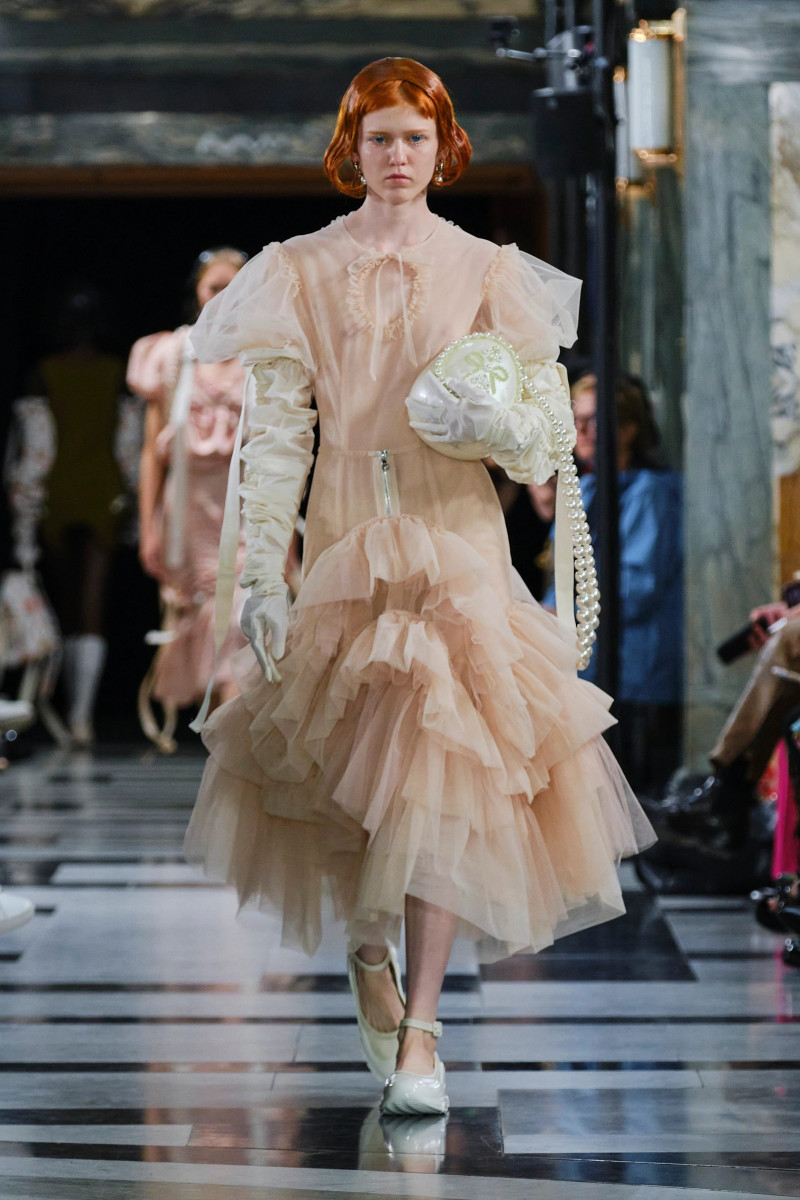 Marie Kippe featured in  the Simone Rocha fashion show for Spring/Summer 2023