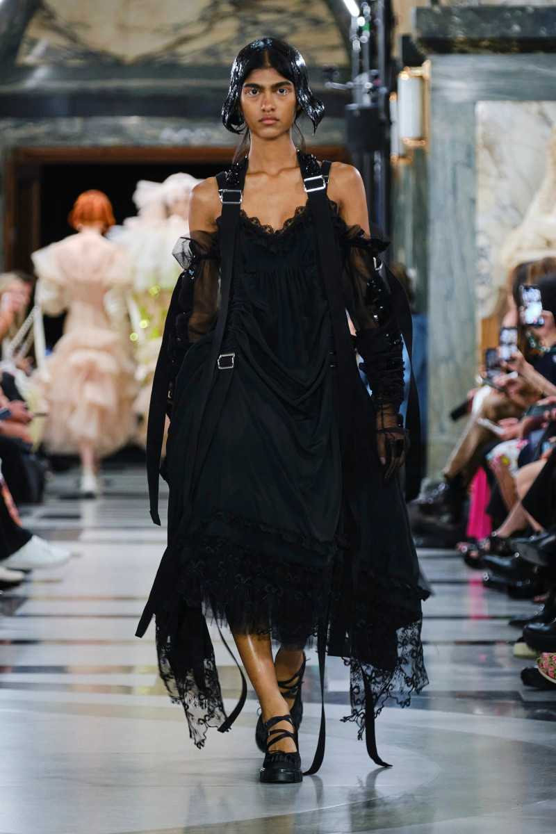 Ashley Radjarame featured in  the Simone Rocha fashion show for Spring/Summer 2023