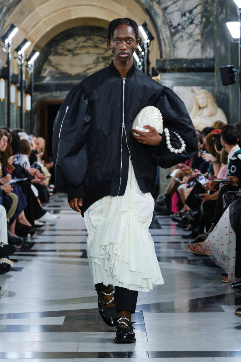 Khadim Thiam featured in  the Simone Rocha fashion show for Spring/Summer 2023