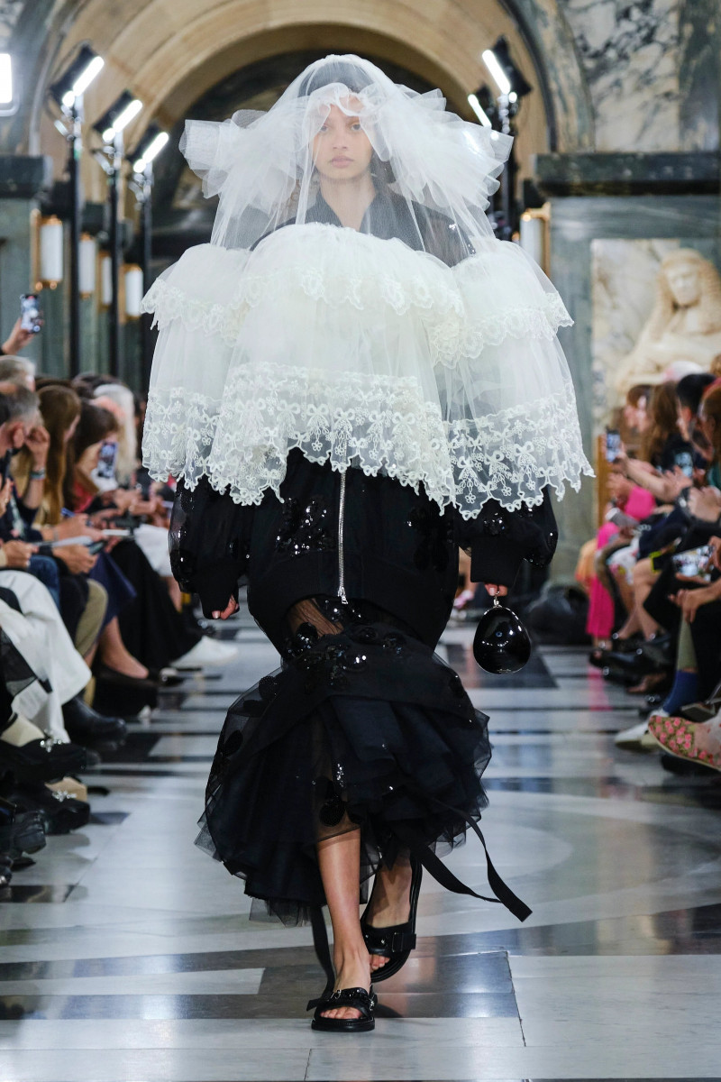 Enya Davis featured in  the Simone Rocha fashion show for Spring/Summer 2023