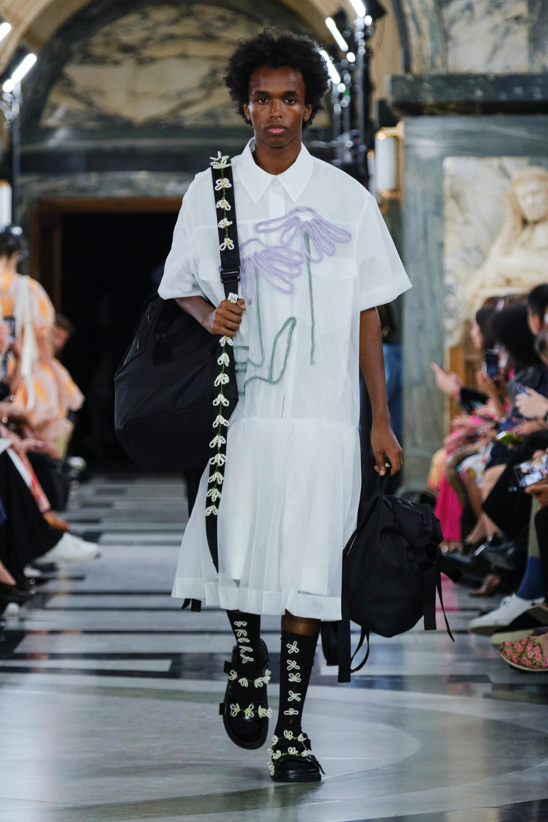 Mosab Mohamoud featured in  the Simone Rocha fashion show for Spring/Summer 2023