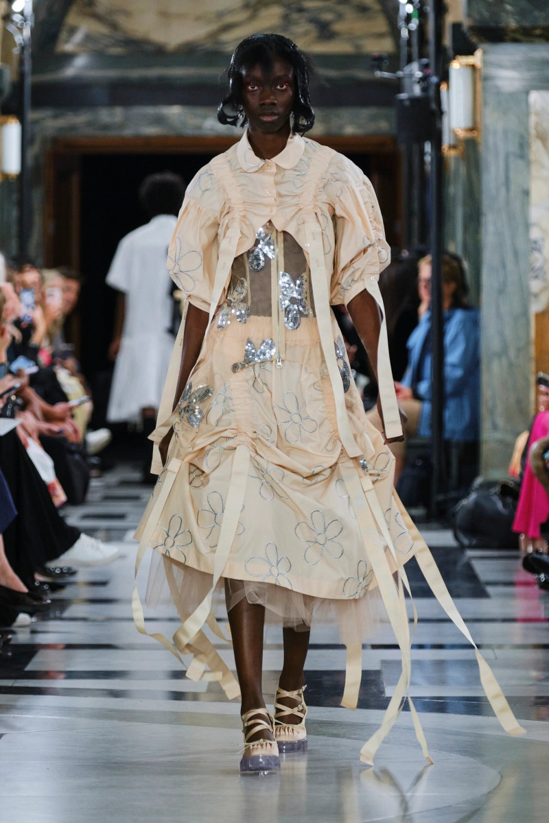 Binta Diop featured in  the Simone Rocha fashion show for Spring/Summer 2023