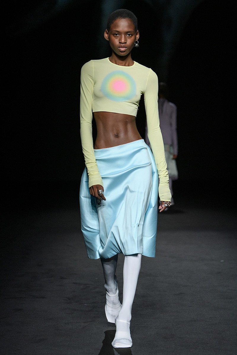 Fanta Fofana featured in  the Sportmax fashion show for Spring/Summer 2023