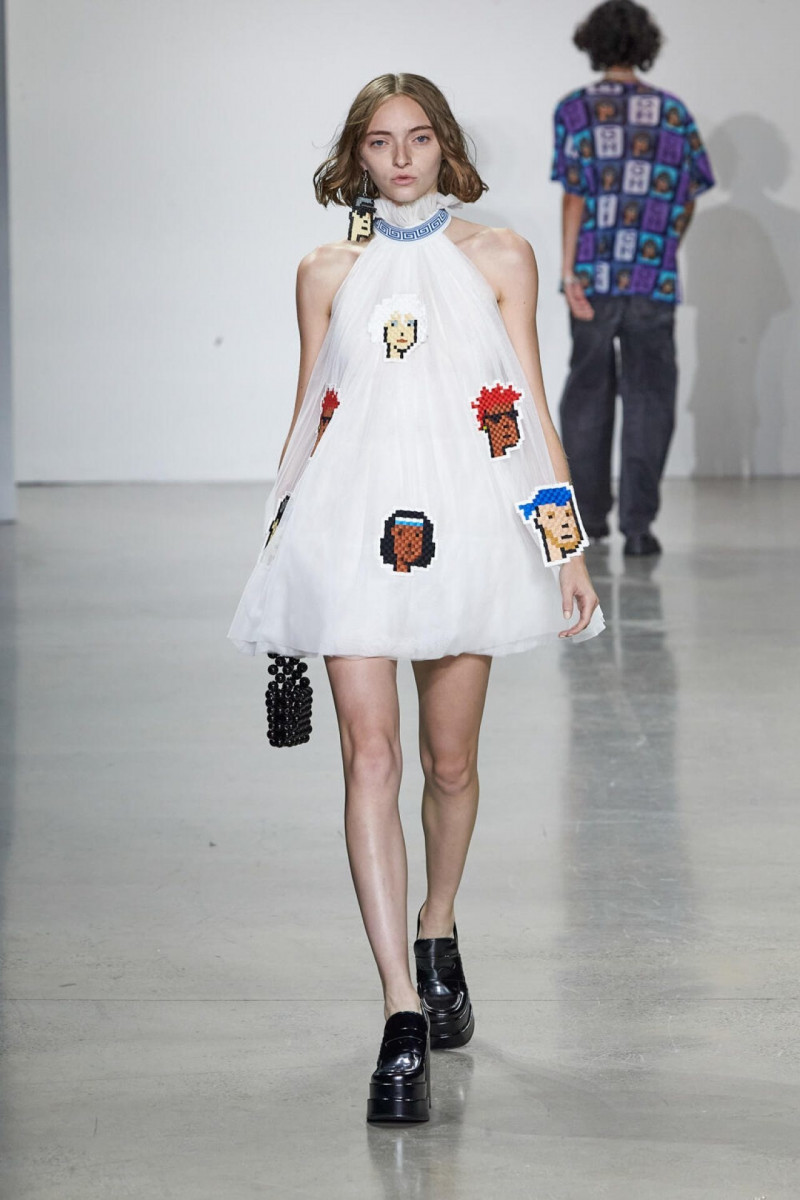 Anna Patten featured in  the Vivienne Tam fashion show for Spring/Summer 2023