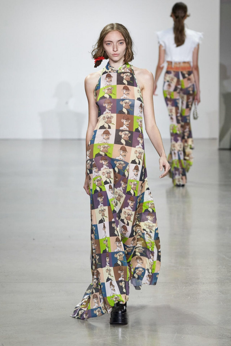 Anna Patten featured in  the Vivienne Tam fashion show for Spring/Summer 2023