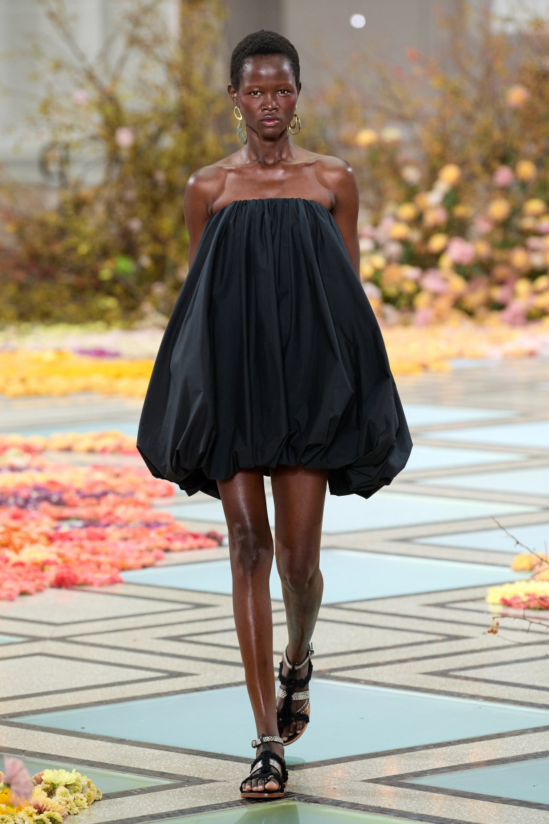 Anyiel Majok featured in  the Ulla Johnson fashion show for Spring/Summer 2023