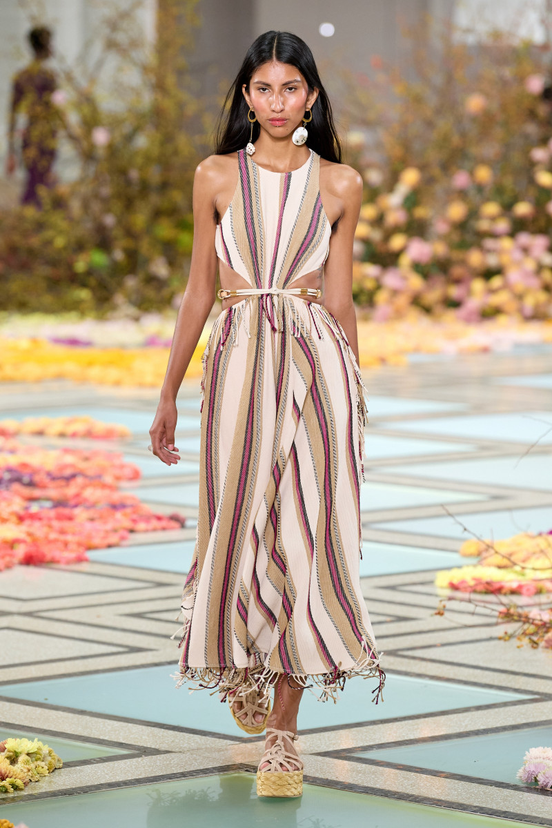 Valentine Alvarez featured in  the Ulla Johnson fashion show for Spring/Summer 2023