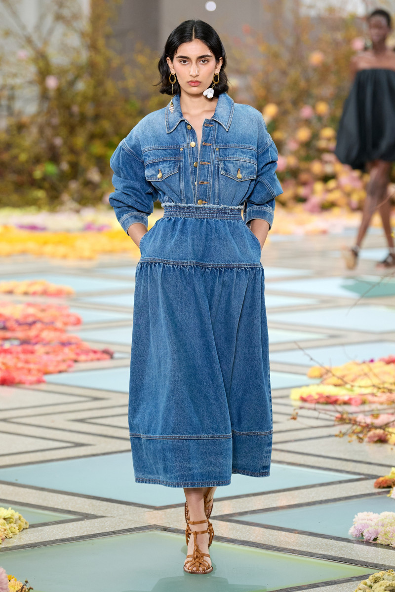 Vanessa Tyagi featured in  the Ulla Johnson fashion show for Spring/Summer 2023