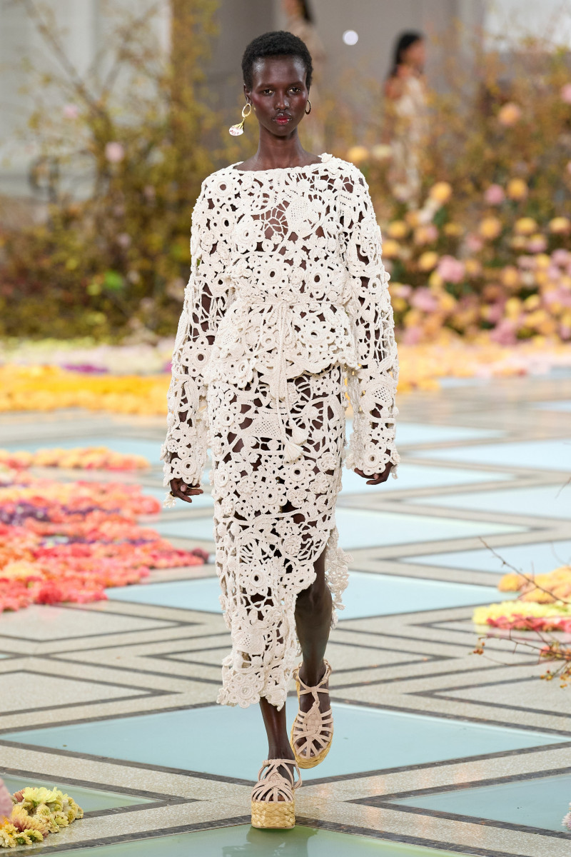 Amar Akway featured in  the Ulla Johnson fashion show for Spring/Summer 2023